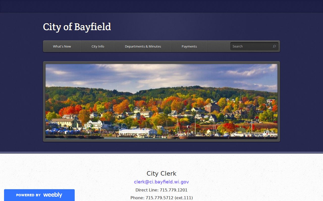 Bayfield city clerk records custodian for Bayfield criminal records