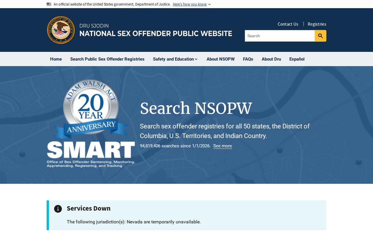 NSOPW national search for a Bayfield County sex offender lookup